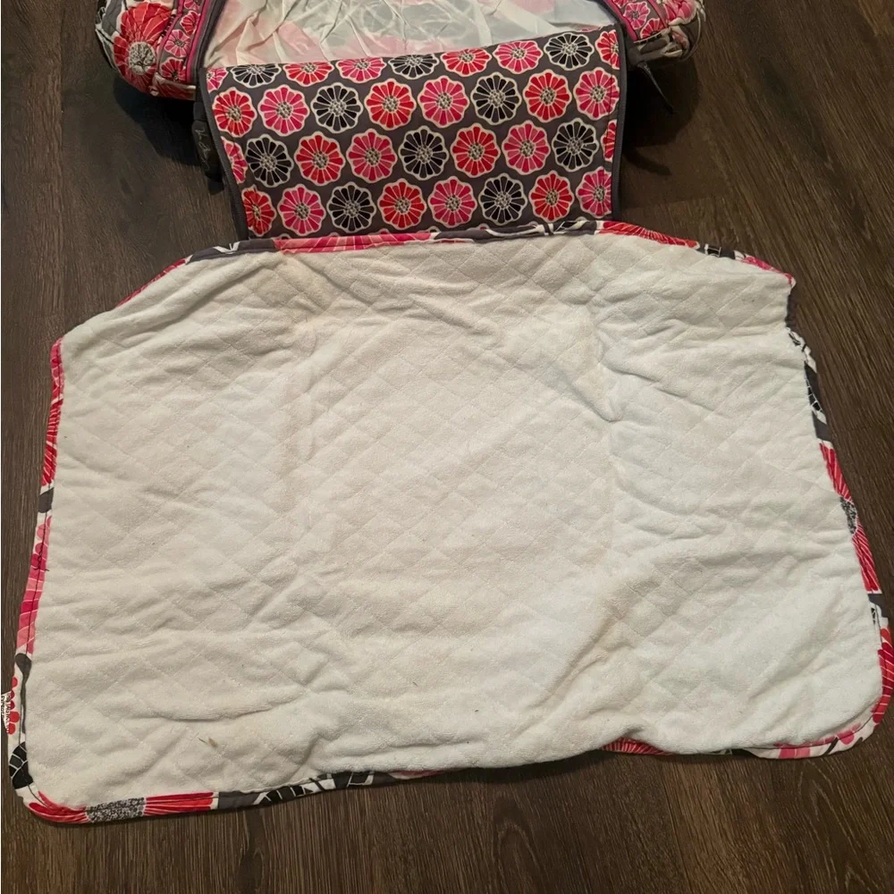 Vera Bradley floral diaper bag with changing pad